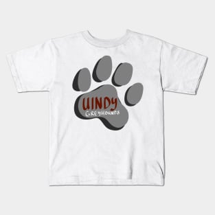 University of Indianapolis Greyhounds Paw Print Kids T-Shirt